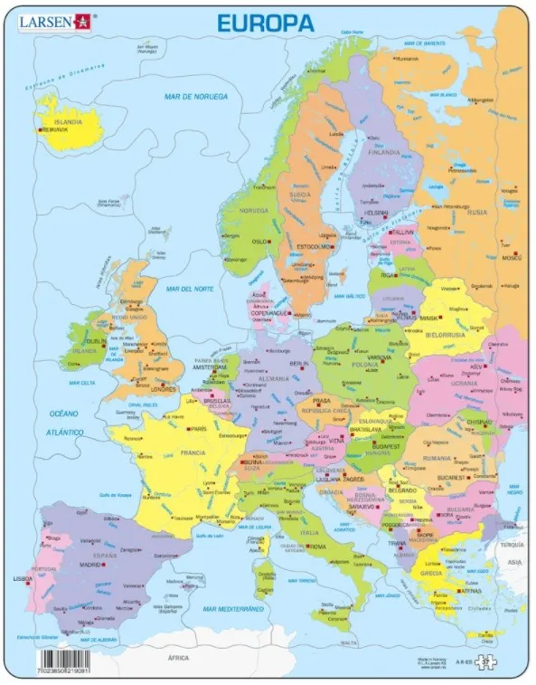Rahmenpuzzle - Europa (auf Spanisch)