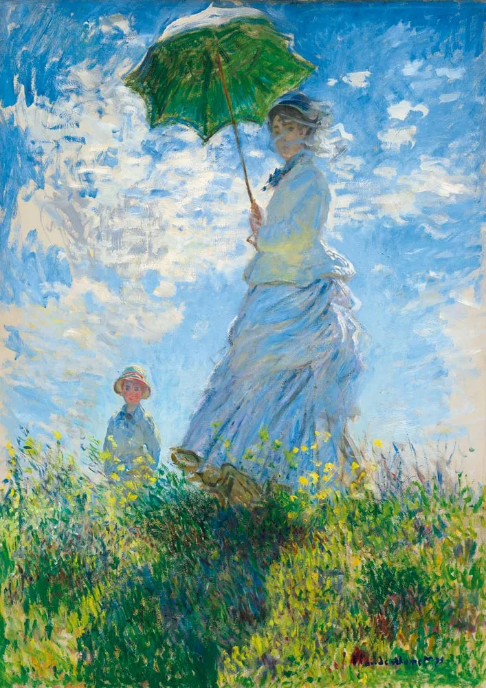 Claude Monet - Woman with a Parasol - Madame Monet and Her Son