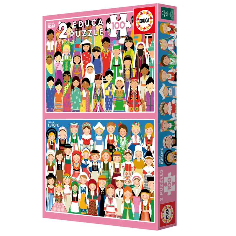 2 Puzzles - Girls of Europe and Girls of Asia