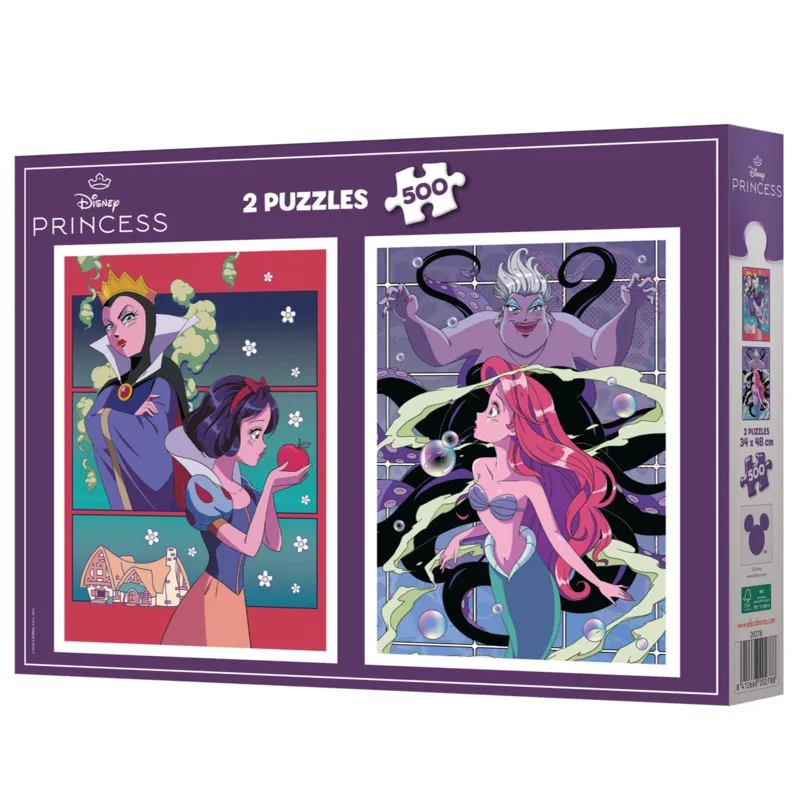 2 Puzzles - Disney Villains & Princess