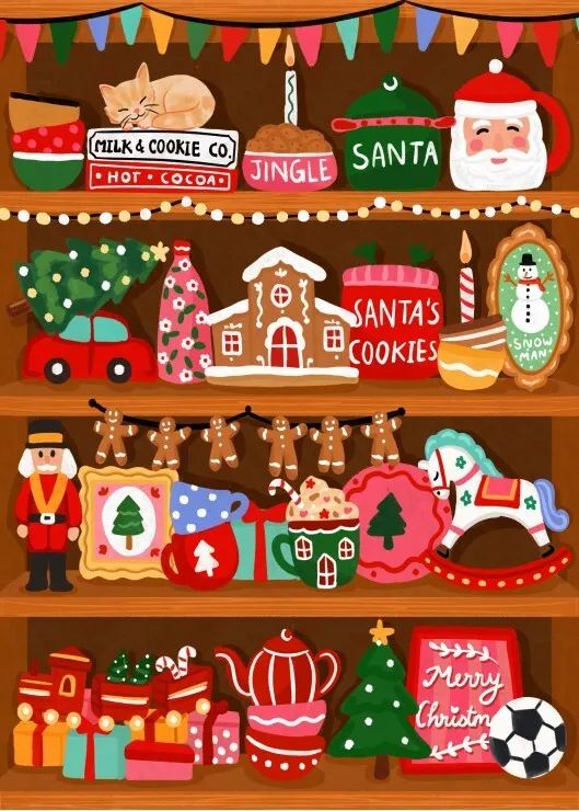 Weihnachtsregal