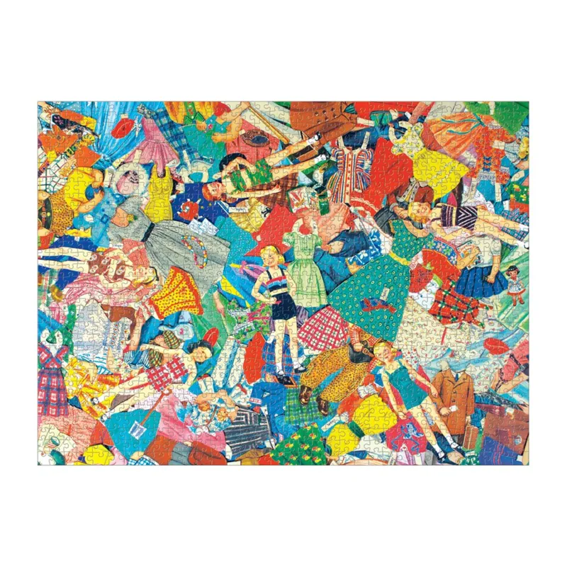 Vintage-Papierpuppen – 1000-teiliges Puzzle in Quadratischer Box