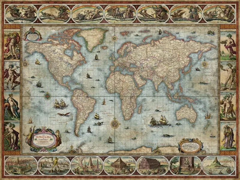 Map Art - Willem Blaeu World