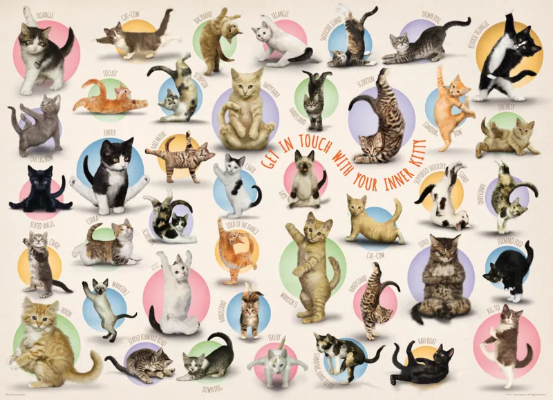 XXL Teile - Familiy Puzzle: Yoga Kittens