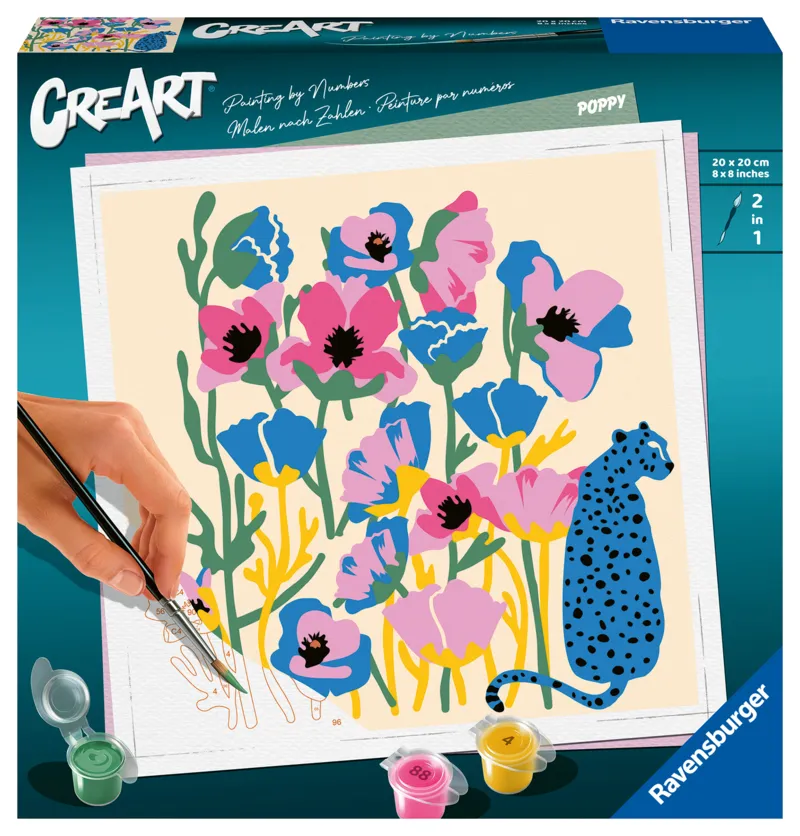 Malen nach Zahlen - CreArt - Mohn - Jolane Edition