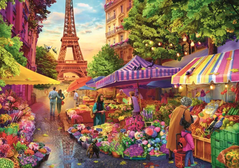 Tea Time: Flower Market, Paris