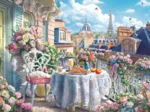 Frühstück auf dem Balkon in Paris