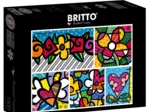 Romero Britto - Collage: Hearts and Flowers