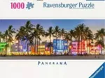 Panoramapuzzle - Nachtlichter am Ocean Drive